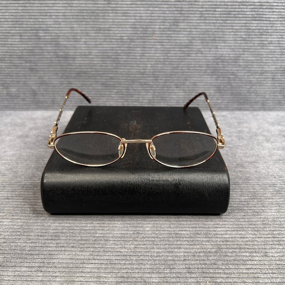 Vintage Gold Tortoise Oval Eyeglasses Frame Italy Visibilia Chagall LL2084F